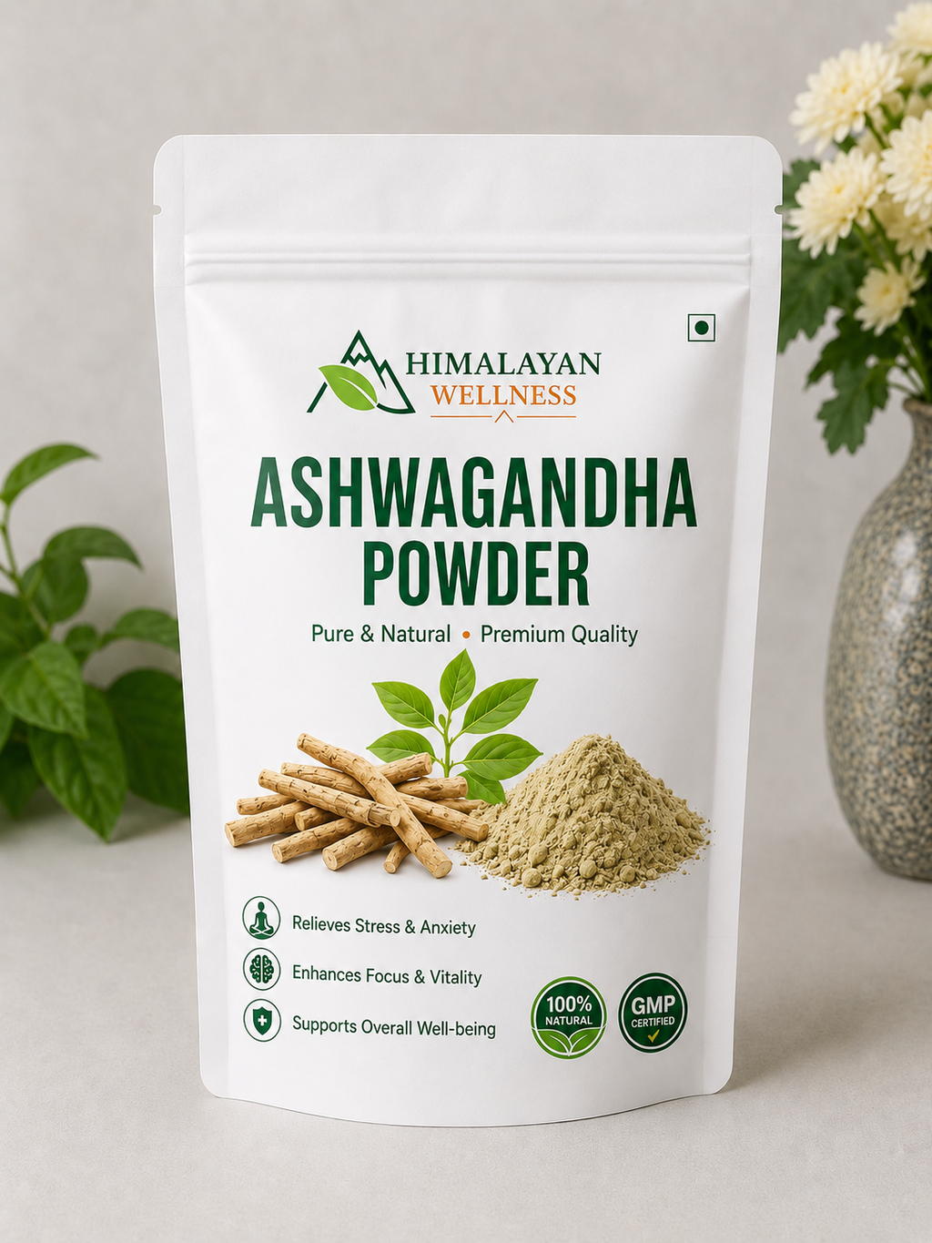 Himalayan Wellness Ashwagandha Powder  Pure Root Extract